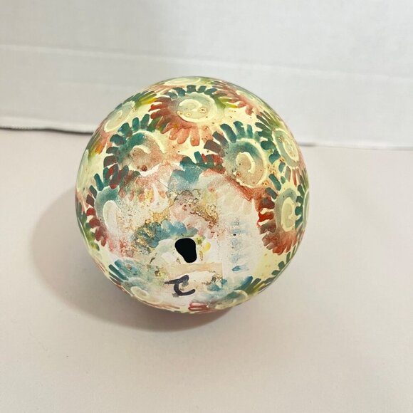 Handcrafted Ceramic Decorative Egg With Colorful Swirl Pattern‎ - Picture 4 of 4